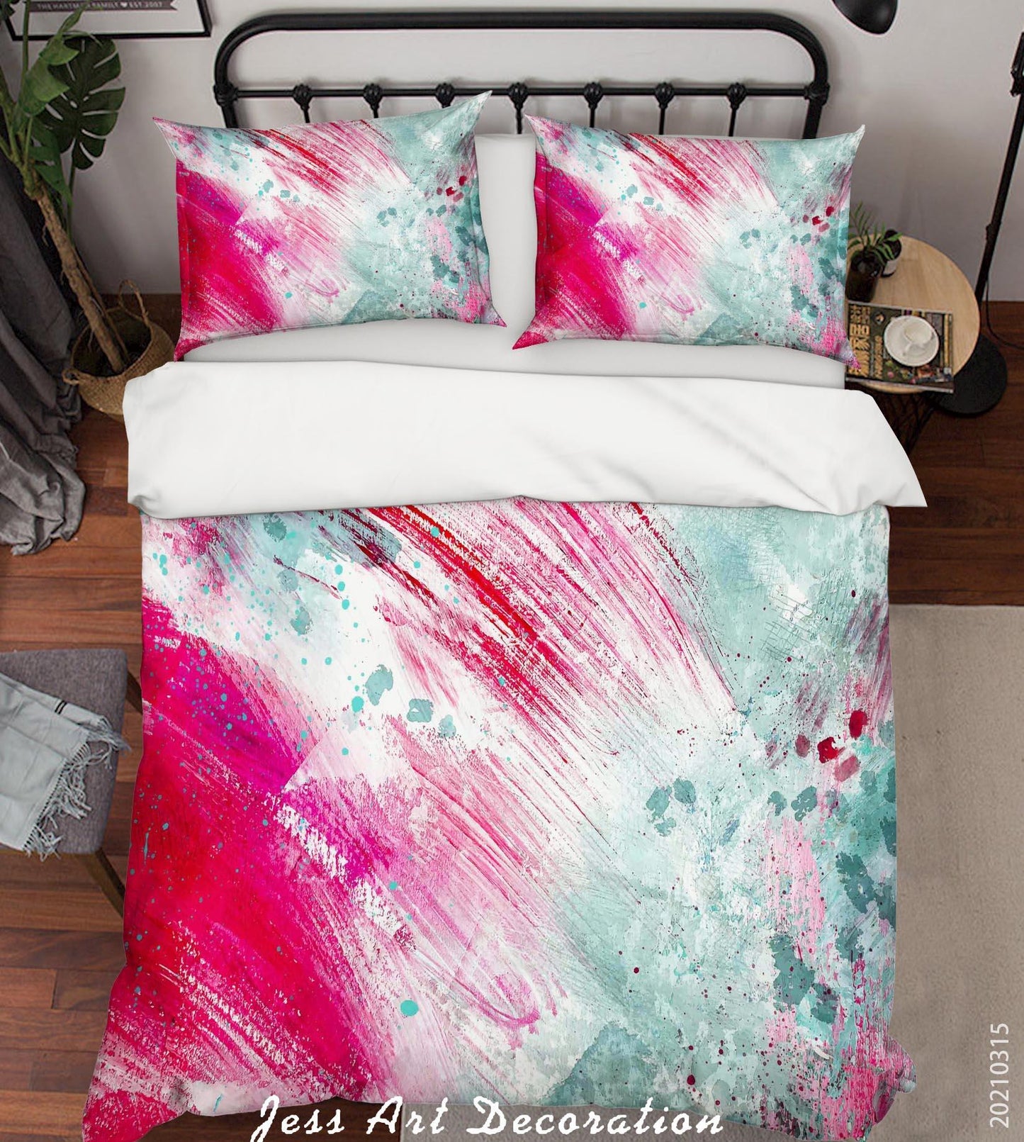 3D Abstract Color Graffiti Quilt Cover Set Bedding Set Duvet Cover Pillowcases 94