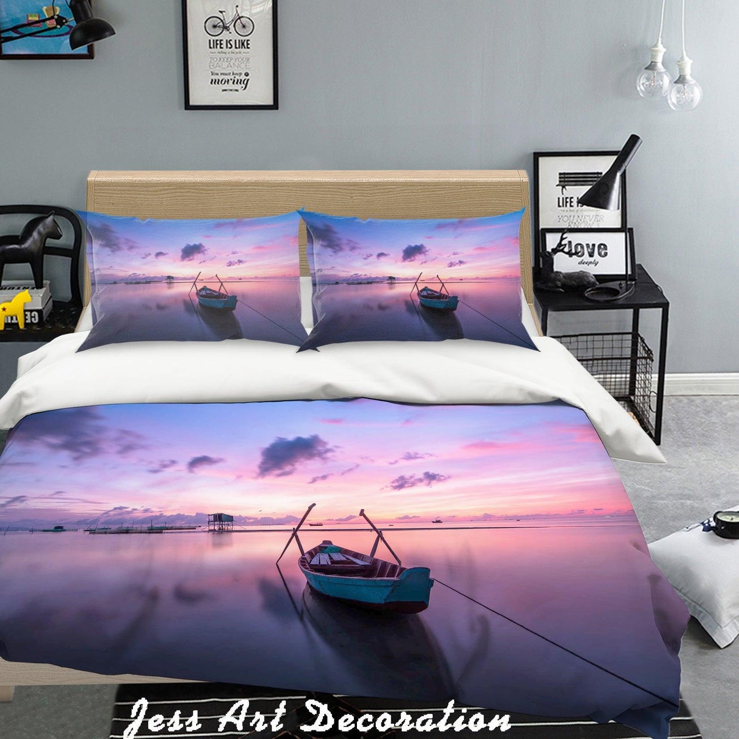 3D  Seaside Sunset Scenery Quilt Cover Set Bedding Set Pillowcases  73