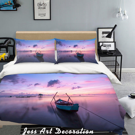 3D  Seaside Sunset Scenery Quilt Cover Set Bedding Set Pillowcases  73