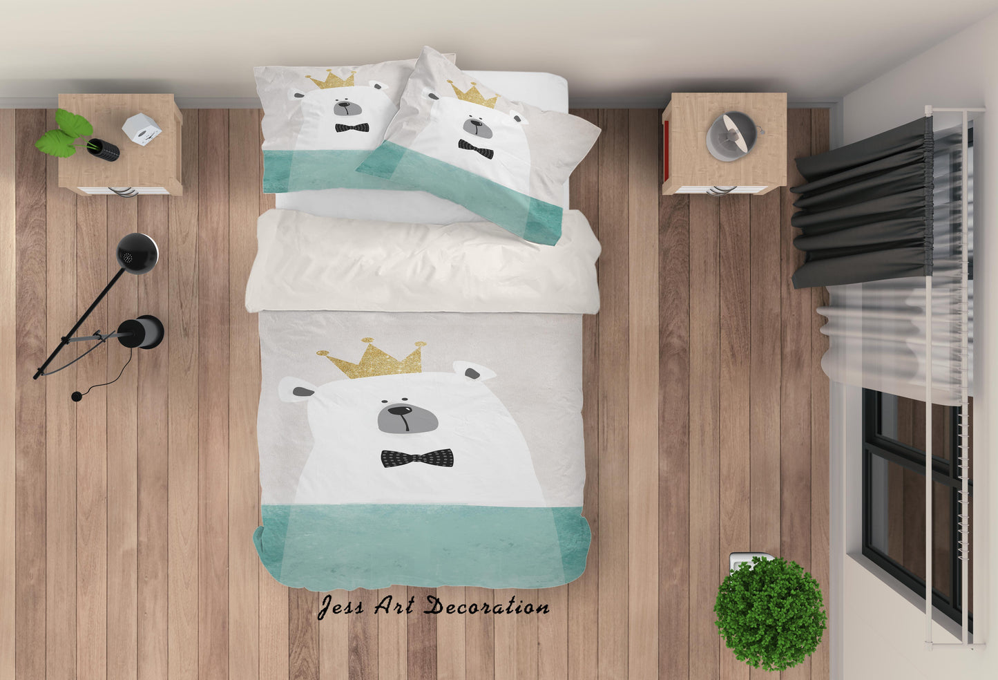 3D Cartoon Bear Quilt Cover Set Bedding Set Pillowcases 39