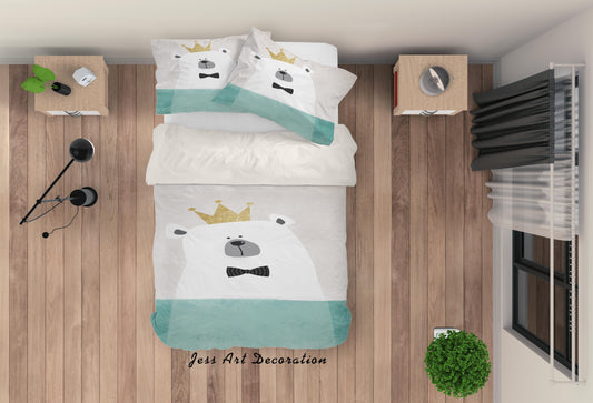 3D Cartoon Bear Quilt Cover Set Bedding Set Pillowcases 39