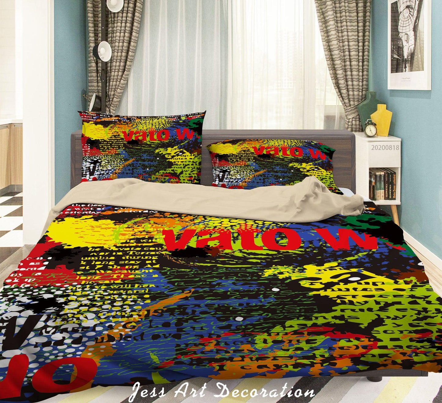 3D Abstract Colorful Painting Quilt Cover Set Bedding Set Duvet Cover Pillowcases LXL