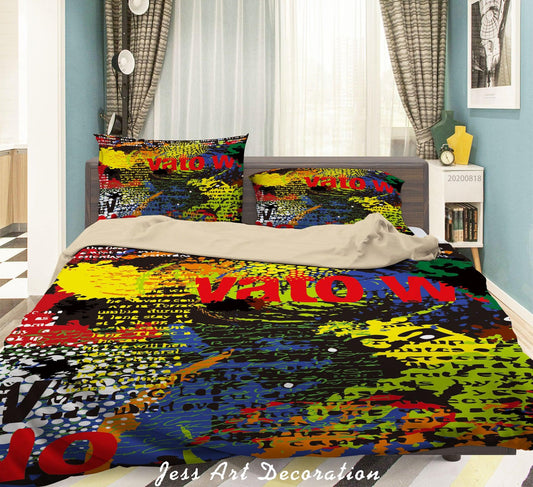 3D Abstract Colorful Painting Quilt Cover Set Bedding Set Duvet Cover Pillowcases LXL