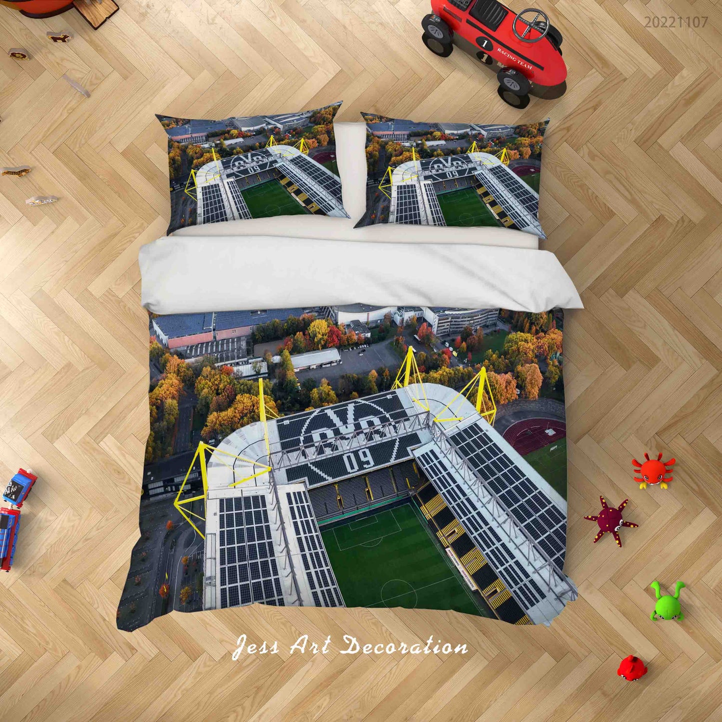 3D Borussia Dortmund Spectator Seats House Tree Quilt Cover Set Bedding Set Duvet Cover Pillowcase 735