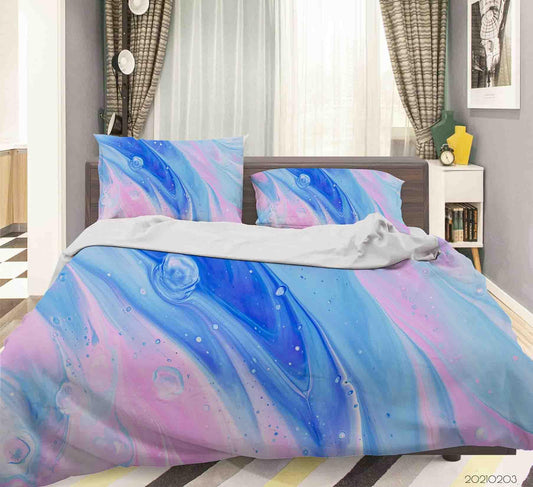 3D Abstract Blue Brown Marble Quilt Cover Set Bedding Set Duvet Cover Pillowcases 35