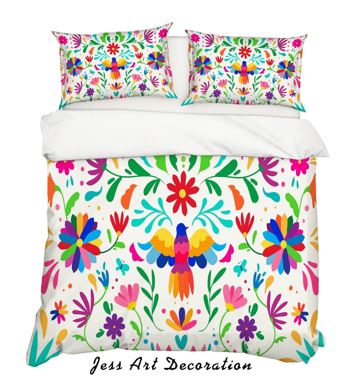 3D Bird Floral Quilt Cover Set Bedding Set Pillowcases 96