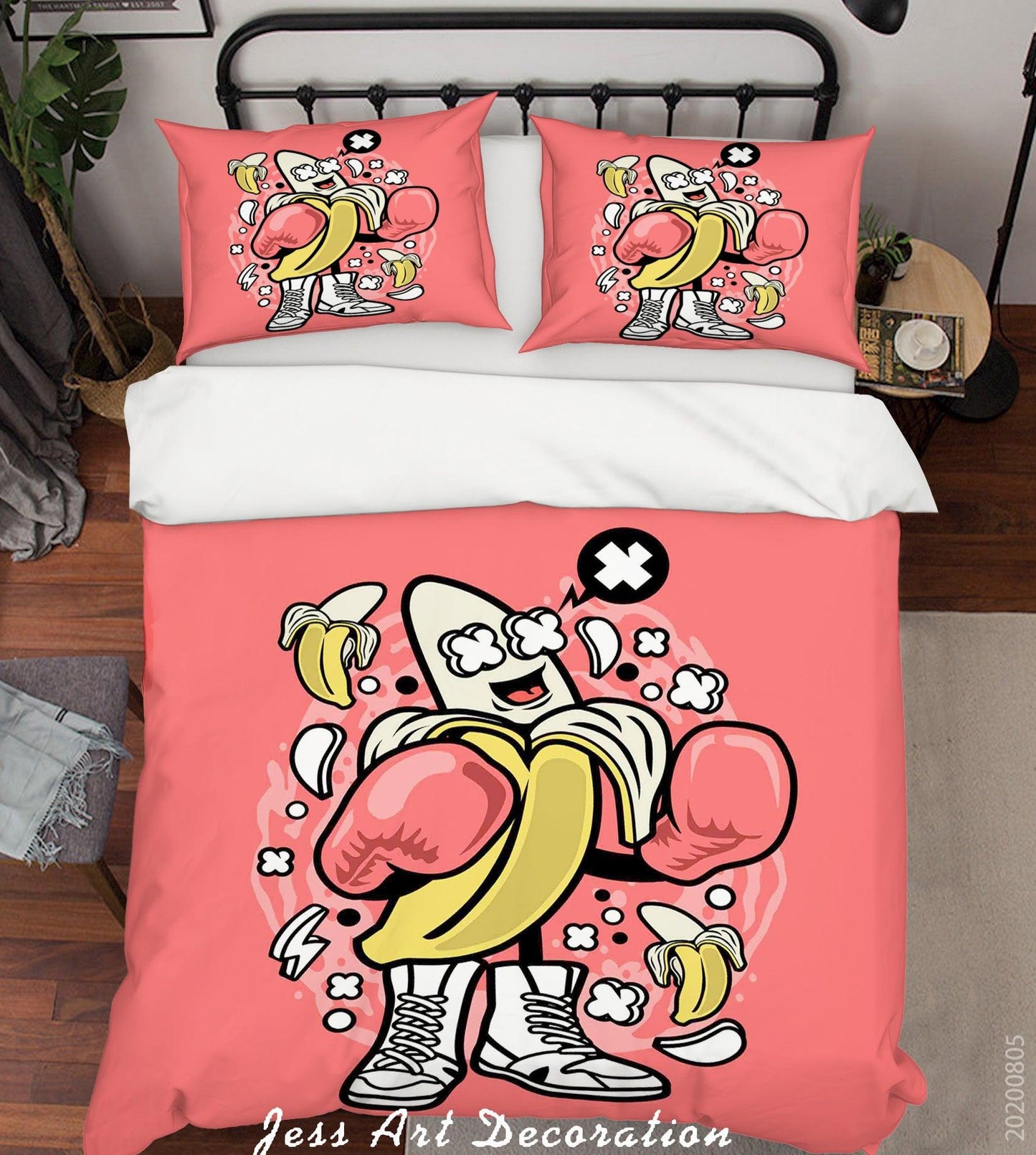 3D Cartoon Banana Character Quilt Cover Set Bedding Set Duvet Cover Pillowcases LXL 296
