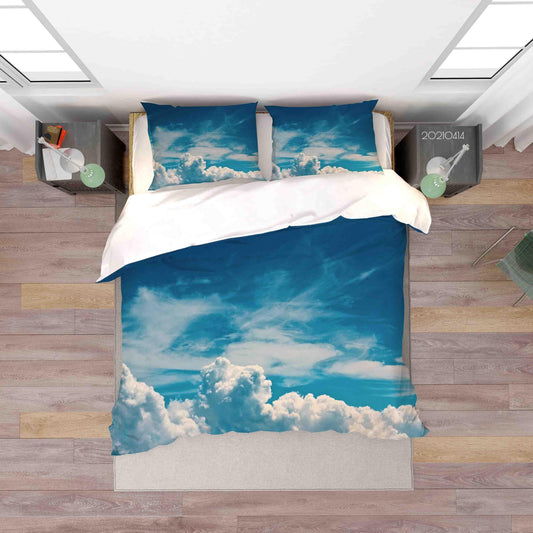 3D Blue Sky White Cloud Quilt Cover Set Bedding Set Duvet Cover Pillowcases 15
