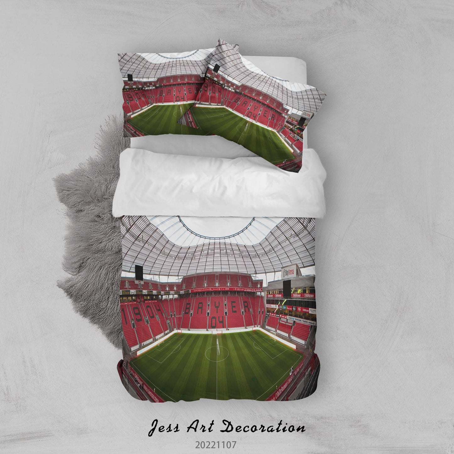 3D Bayer Leverkusen Football Field Spectator Seats Quilt Cover Set Bedding Set Duvet Cover Pillowcase 742