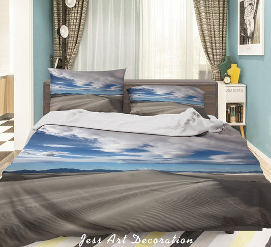 3D Blue Sky Cloud Desert Landscape Quilt Cover Set Bedding Set Duvet Cover Pillowcases 87