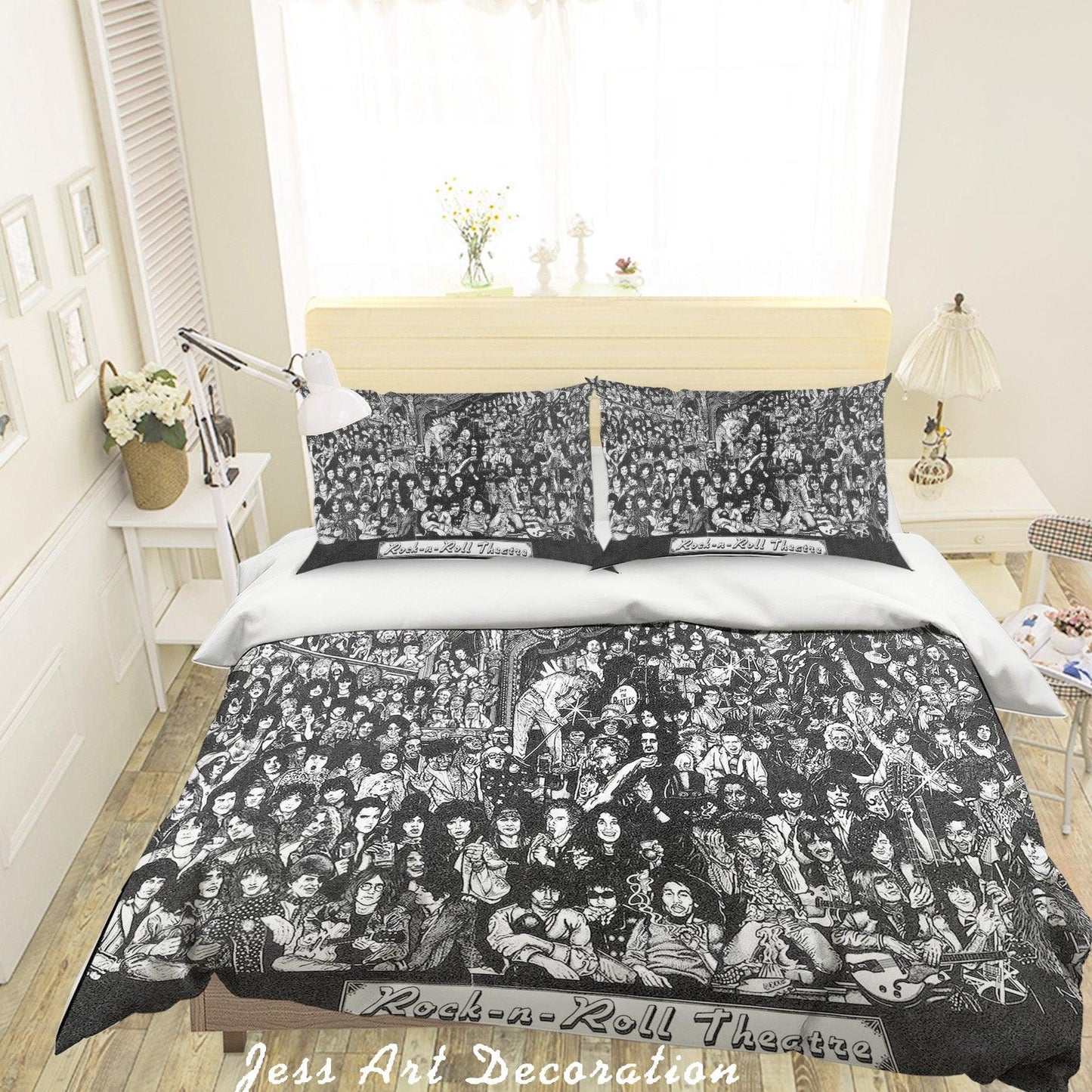 3D Band Rock N Roll Quilt Cover Set Bedding Set Pillowcases 74
