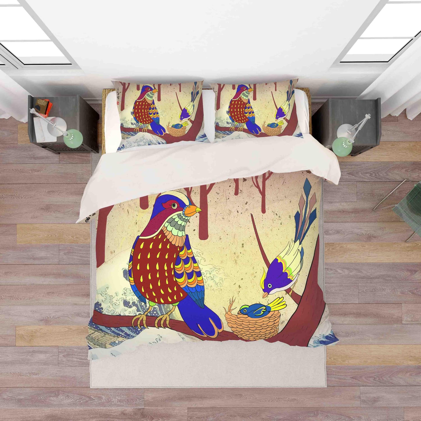 3D Abstract Birds Quilt Cover Set Bedding Set Pillowcases 70