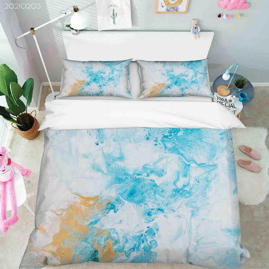 3D Abstract Blue Marble Texture Quilt Cover Set Bedding Set Duvet Cover Pillowcases 97