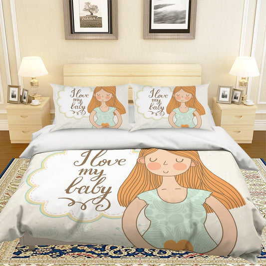 3D Cartoon Girl Quilt Cover Set Bedding Set Pillowcases 56