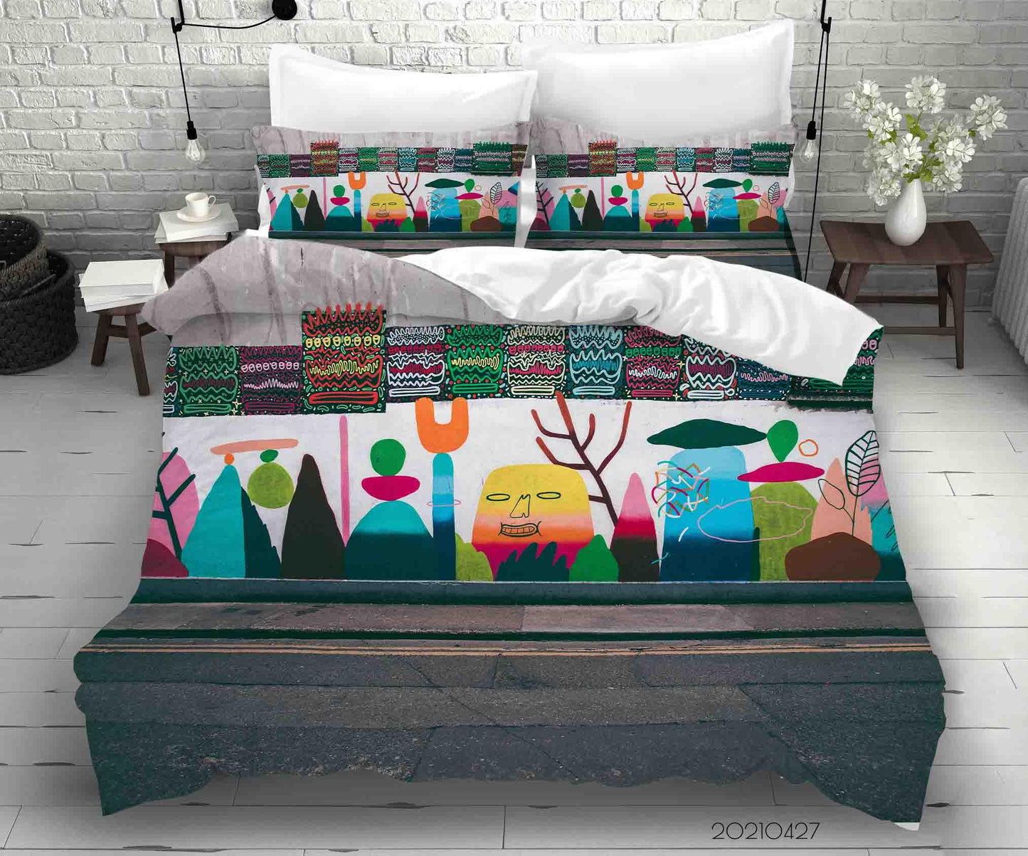 3D Abstract Art Street Graffiti Quilt Cover Set Bedding Set Duvet Cover Pillowcases 99