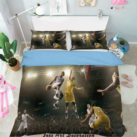 3D Basketball Sports Quilt Cover Set Bedding Set Pillowcases  82