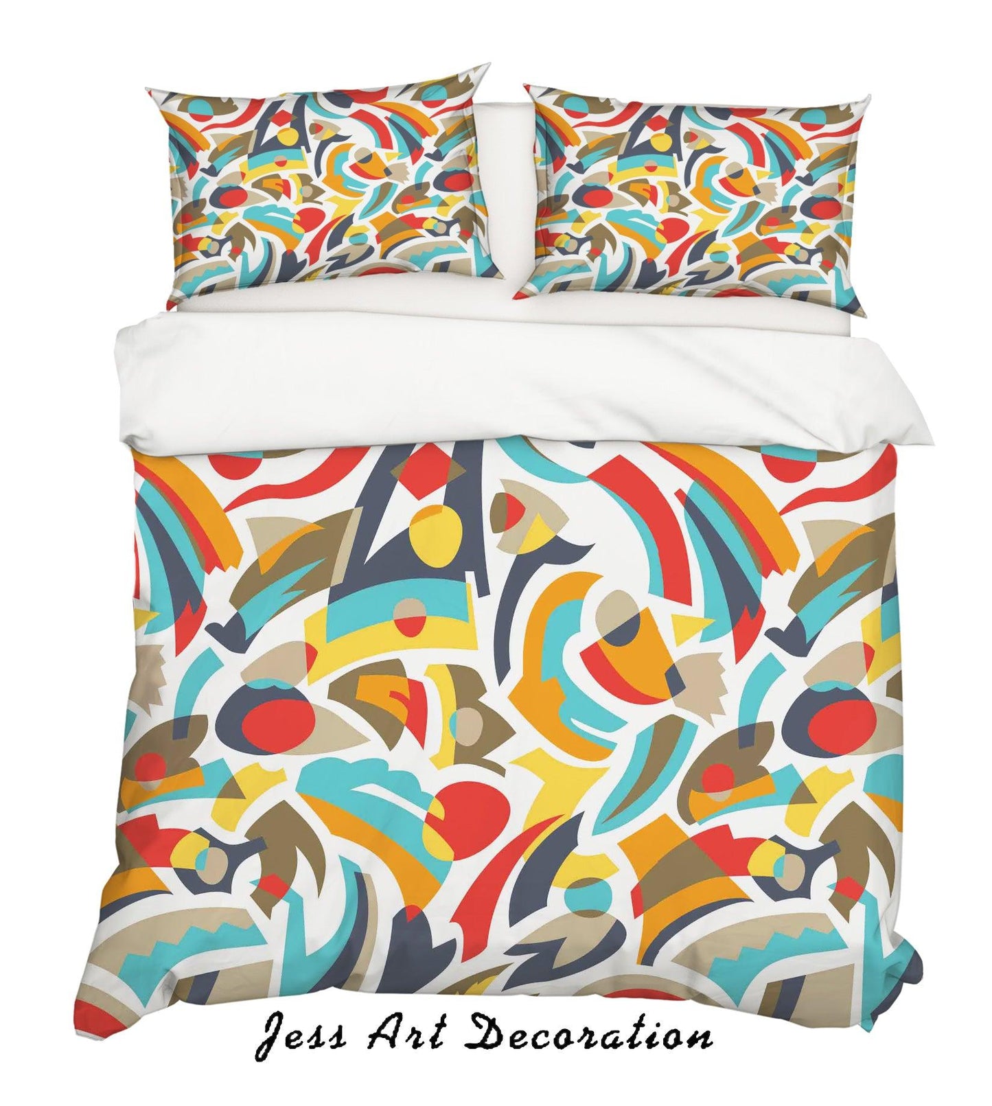 3D Abstract Seamless Pattern Quilt Cover Set Bedding Set Pillowcases 66