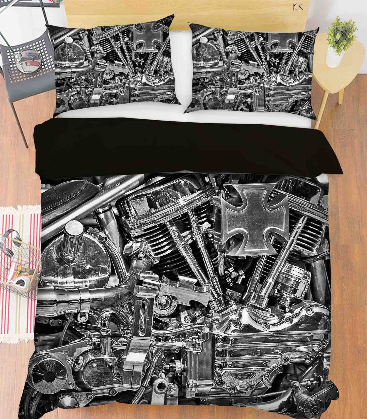 3D Automobile Parts Quilt Cover Set Bedding Set Duvet Cover Pillowcase 409