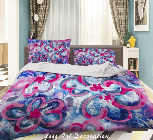 3D Abstract Color Floral Quilt Cover Set Bedding Set Duvet Cover Pillowcases 160
