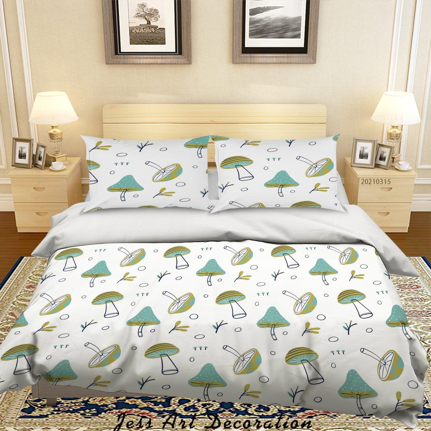 3D Cartoon Cloud Sun Quilt Cover Set Bedding Set Duvet Cover Pillowcases 107