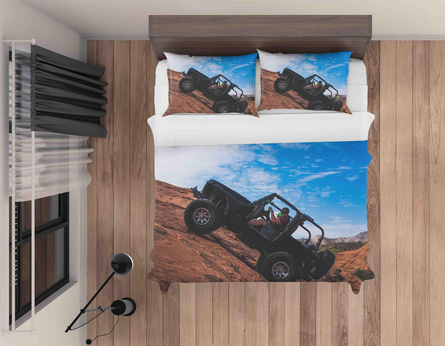 3D Big Feet Truck Blue Sky Quilt Cover Set Bedding Set Pillowcases A208 LQH