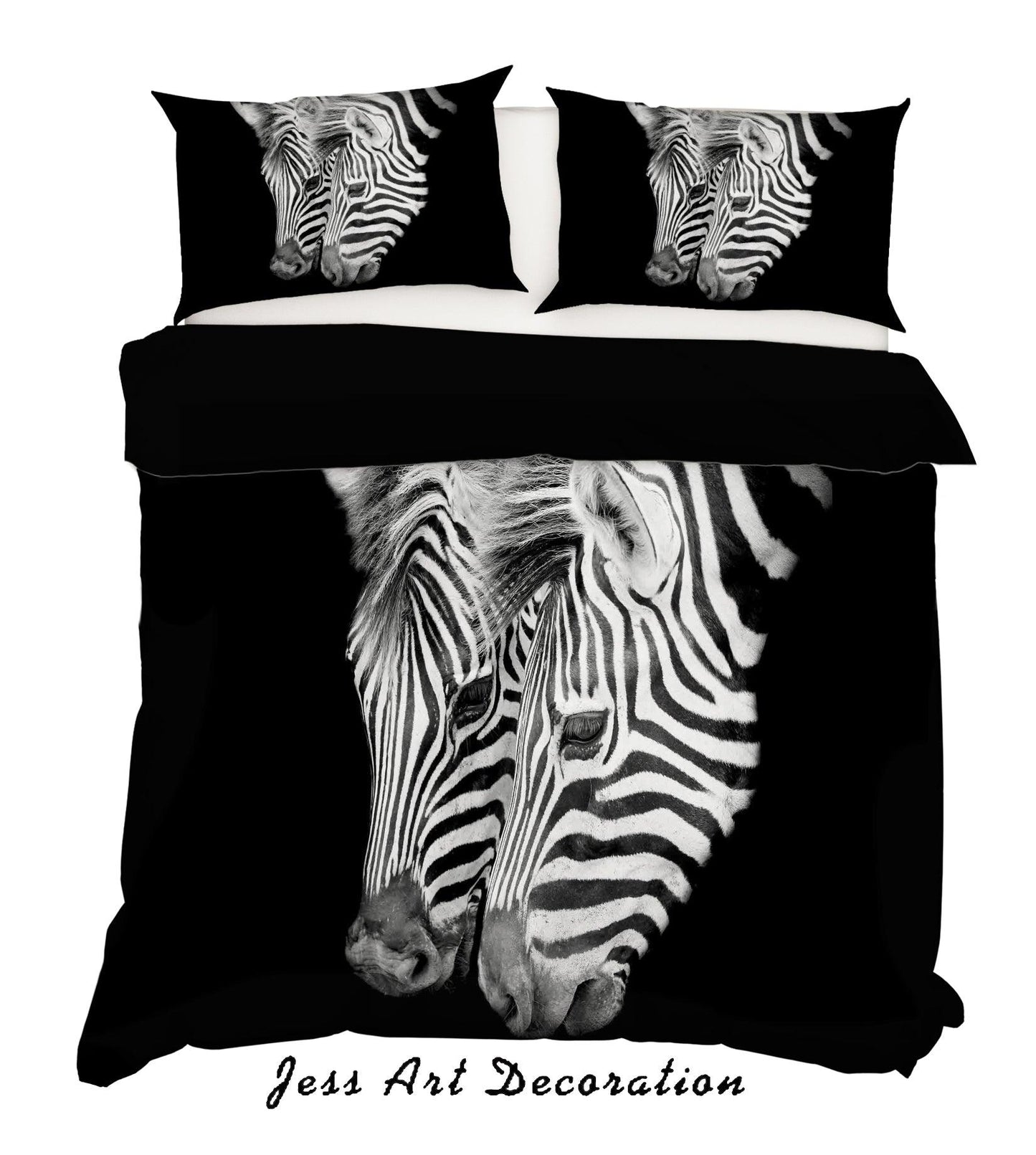 3D Black Zebra Quilt Cover Set Bedding Set Pillowcases 107