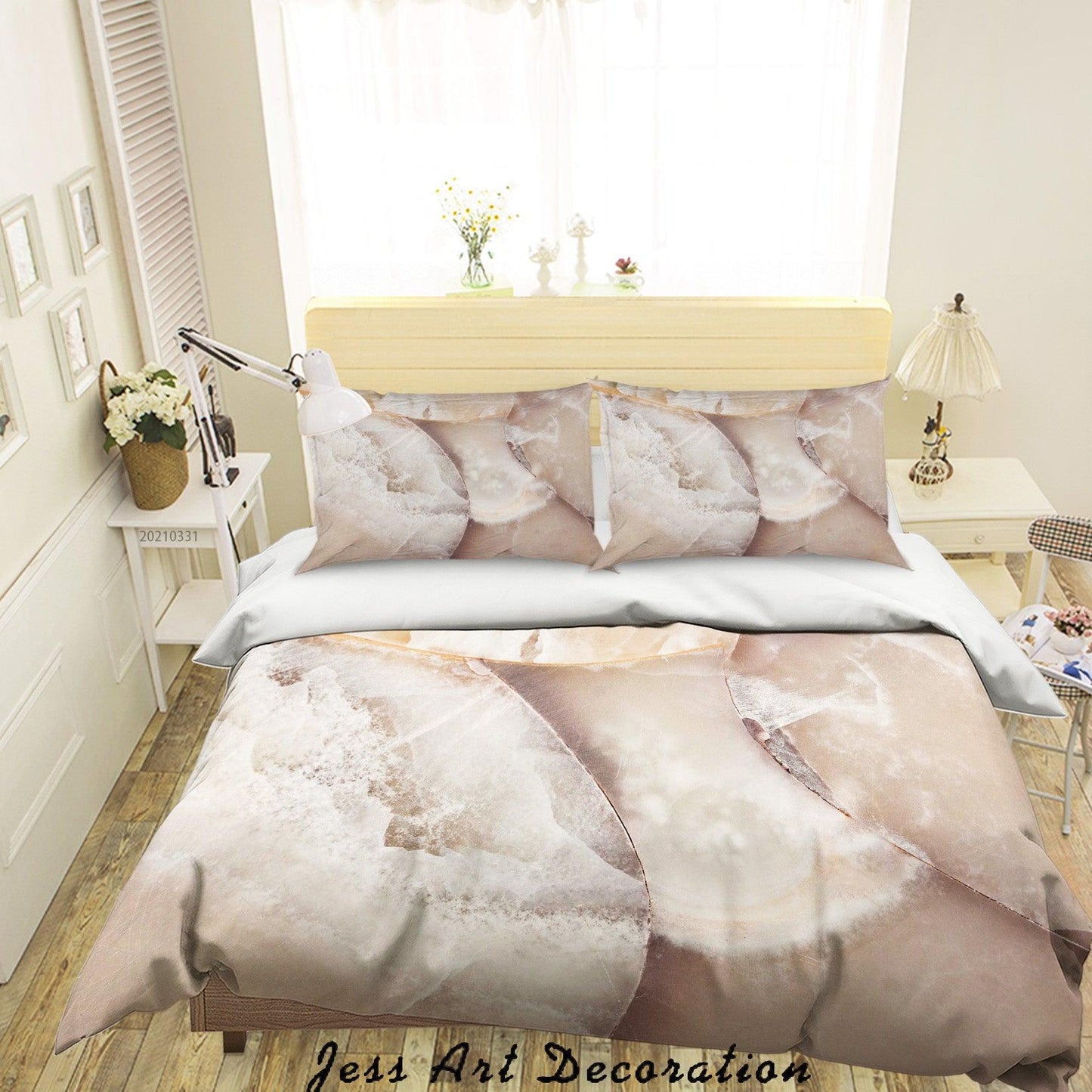 3D Abstract Marble Texture Quilt Cover Set Bedding Set Duvet Cover Pillowcases 260