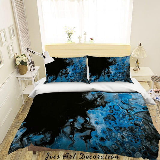 3D Abstract Blue Marble Texture Quilt Cover Set Bedding Set Duvet Cover Pillowcases 605