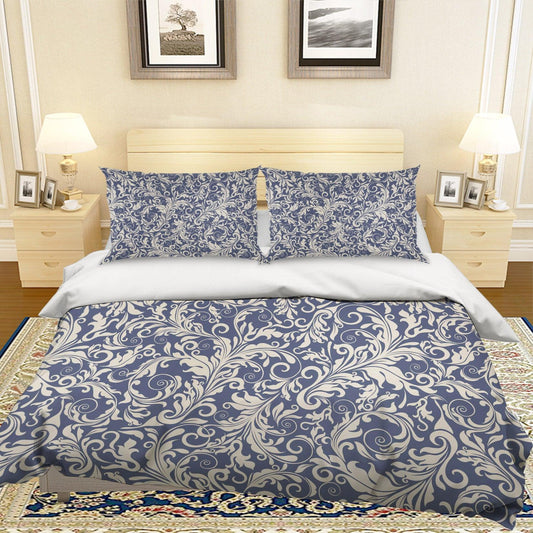 3D Blue Pattern Quilt Cover Set Bedding Set Pillowcases 217