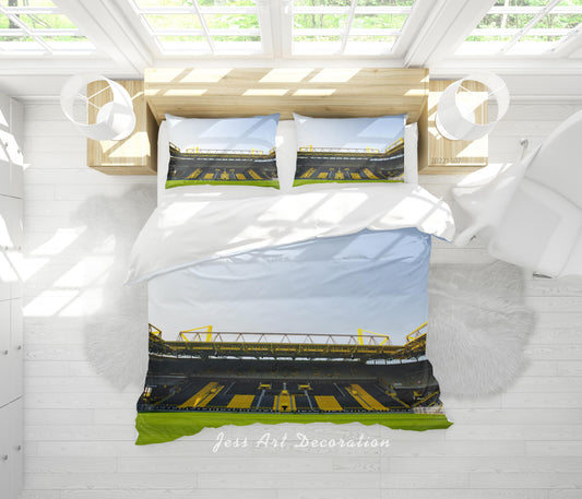 3D Borussia Dortmund Spectator Seats Sky Quilt Cover Set Bedding Set Duvet Cover Pillowcase 731