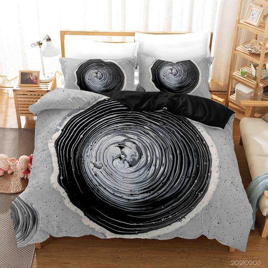 3D Abstract Black Marble Texture Quilt Cover Set Bedding Set Duvet Cover Pillowcases 2