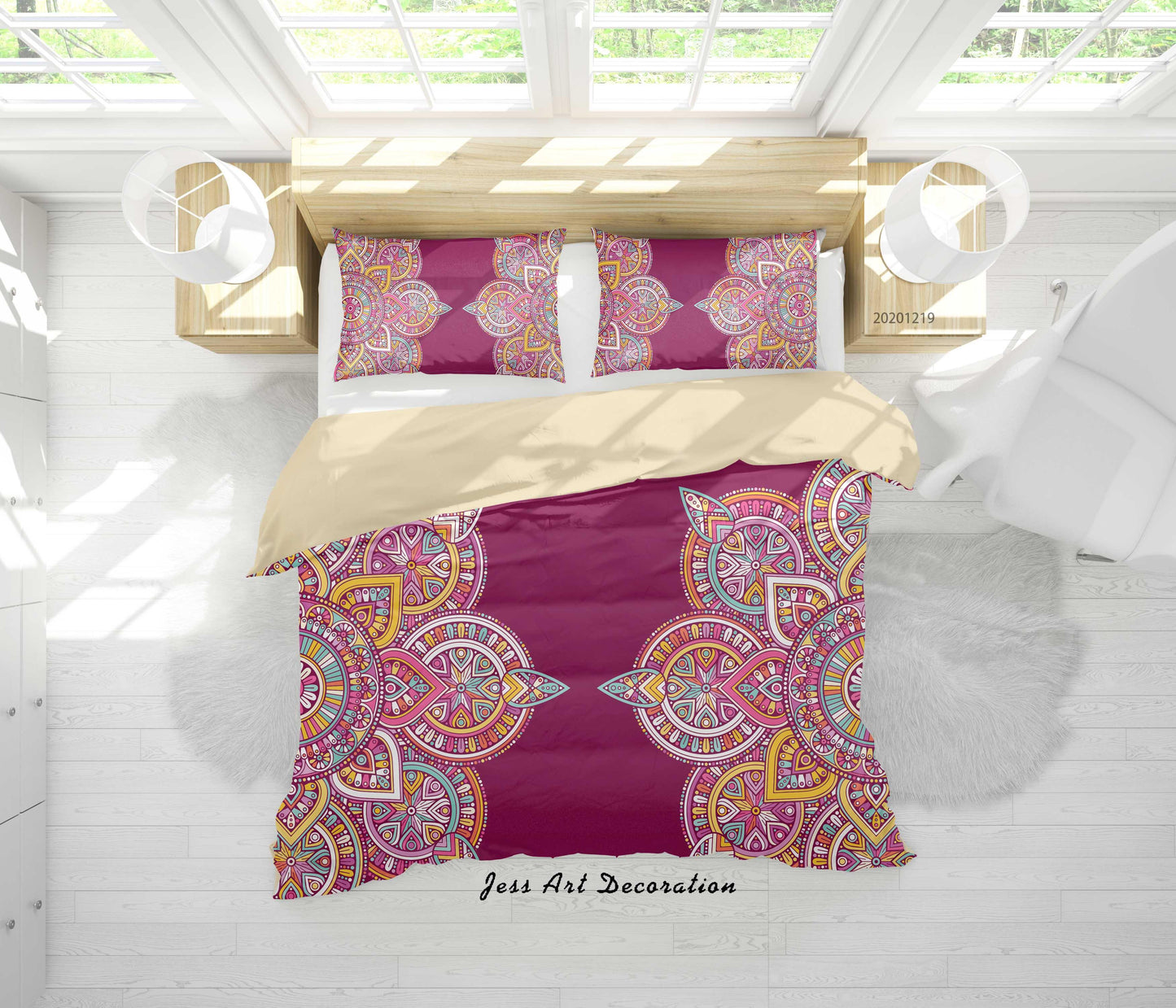 3D Abstract Red Floral Pattern Quilt Cover Set Bedding Set Duvet Cover Pillowcases 85