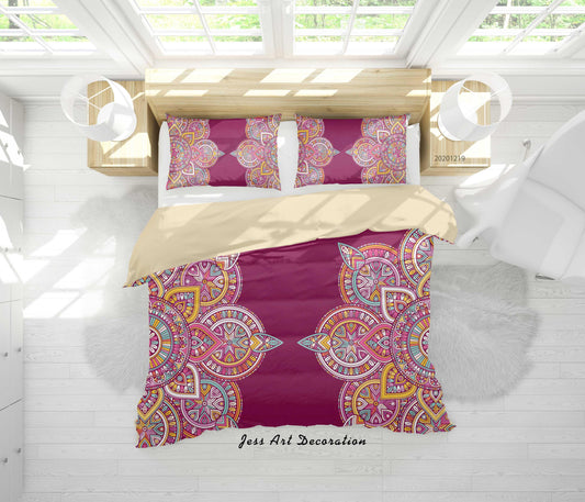 3D Abstract Red Floral Pattern Quilt Cover Set Bedding Set Duvet Cover Pillowcases 85
