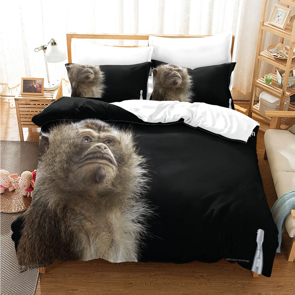 3D Animal Monkey Black Quilt Cover Set Bedding Set Duvet Cover Pillowcases 1176