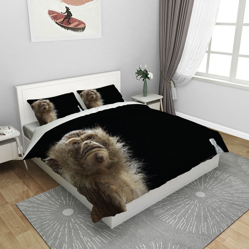 3D Animal Monkey Black Quilt Cover Set Bedding Set Duvet Cover Pillowcases 1176