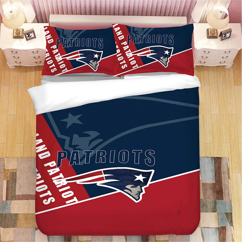 NFL New England Patriots Dark Blue Red Bedding Set