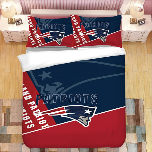 NFL New England Patriots Dark Blue Red Bedding Set