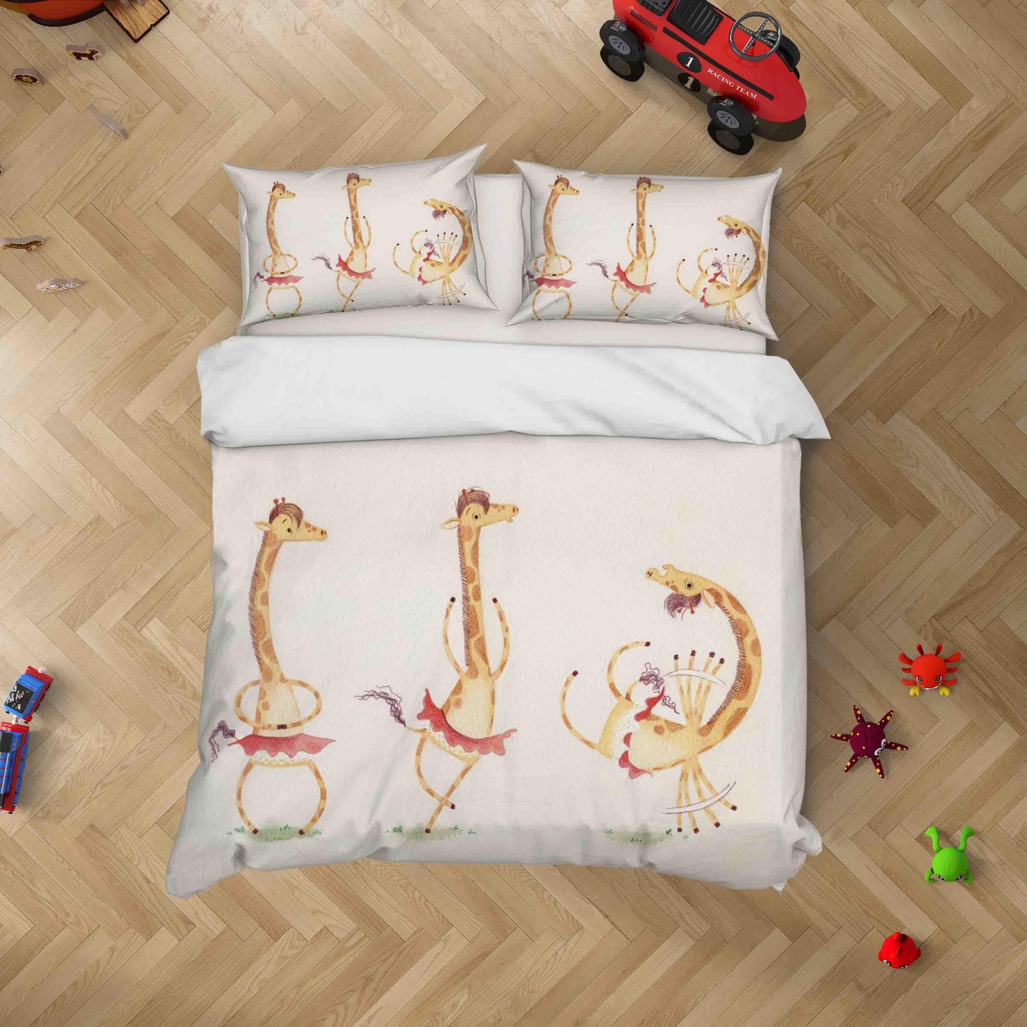3D Cartoon Animal Giraffe Quilt Cover Set Bedding Set Duvet Cover Pillowcases SF067