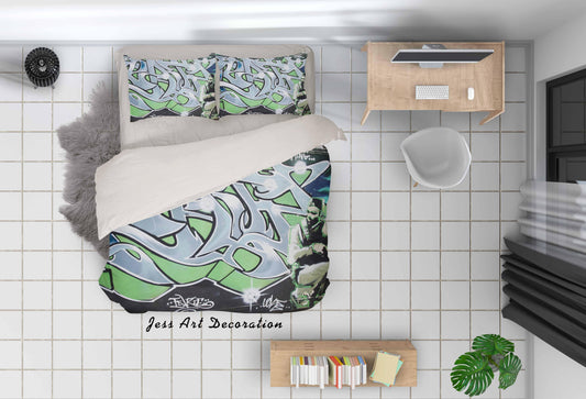 3D Banksy Fragile Silence Quilt Cover Set Bedding Set Duvet Cover Pillowcases  ZY D23