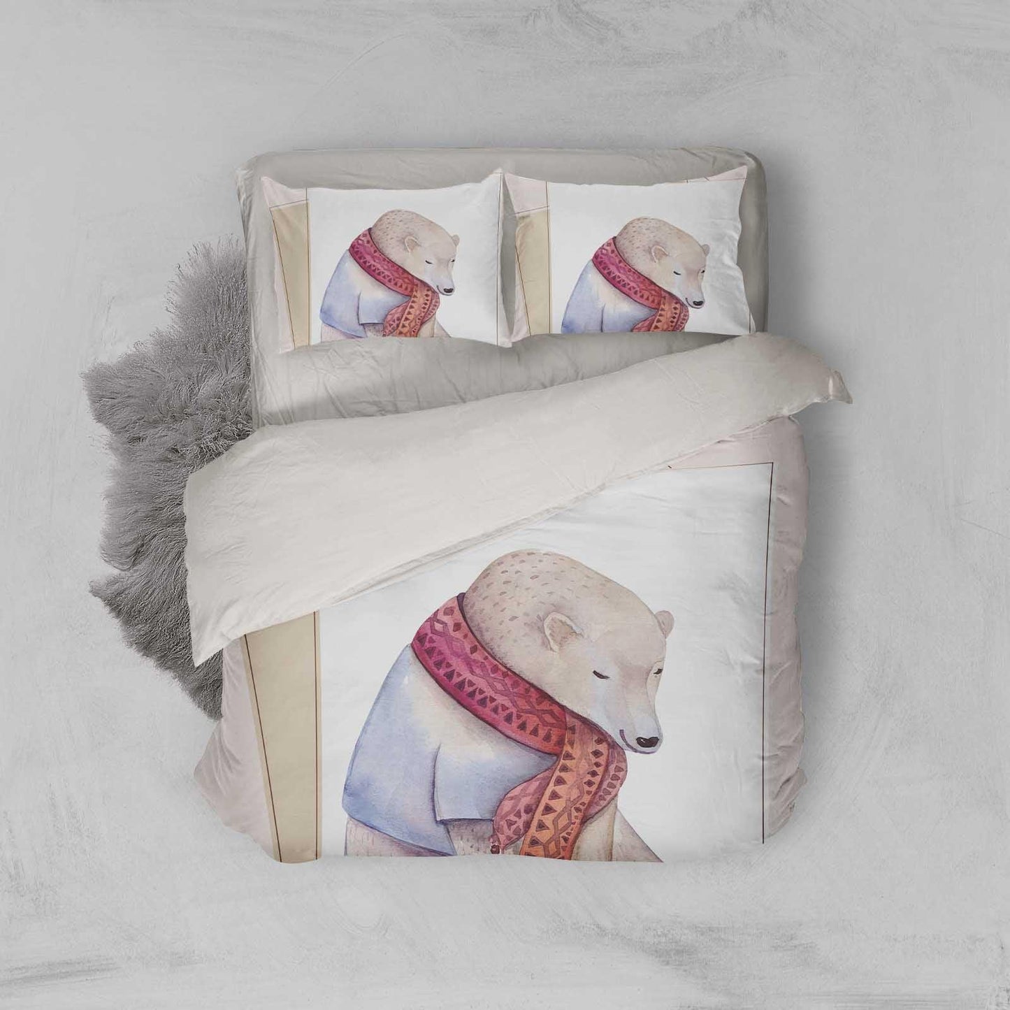3D Bear Quilt Cover Set Bedding Set Pillowcases 42