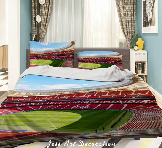 3D Atletico Madrid Spectator Seats Bluesky Cloud Quilt Cover Set Bedding Set Duvet Cover Pillowcase 838