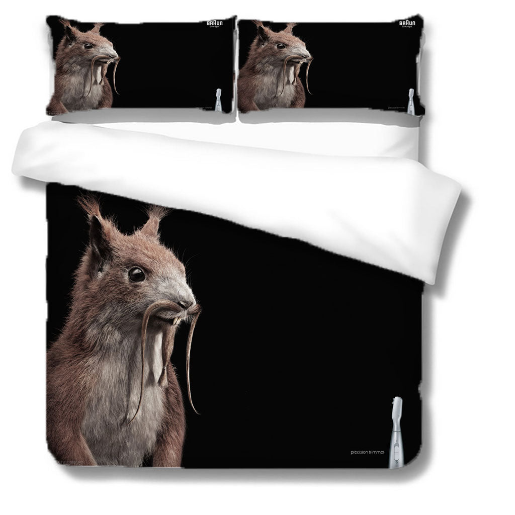 3D Animal Rabbit Black Quilt Cover Set Bedding Set Duvet Cover Pillowcases 1179