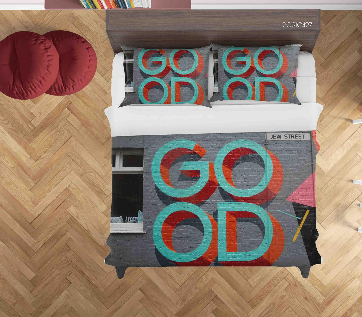 3D Abstract Alphabet Graffiti Quilt Cover Set Bedding Set Duvet Cover Pillowcases 82