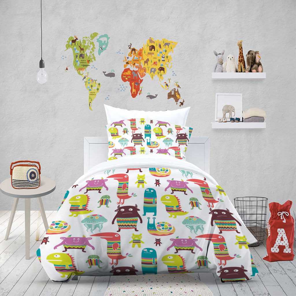 3D Cartoon Dinosaur Octopus Quilt Cover Set Bedding Set Duvet Cover Pillowcase 1430