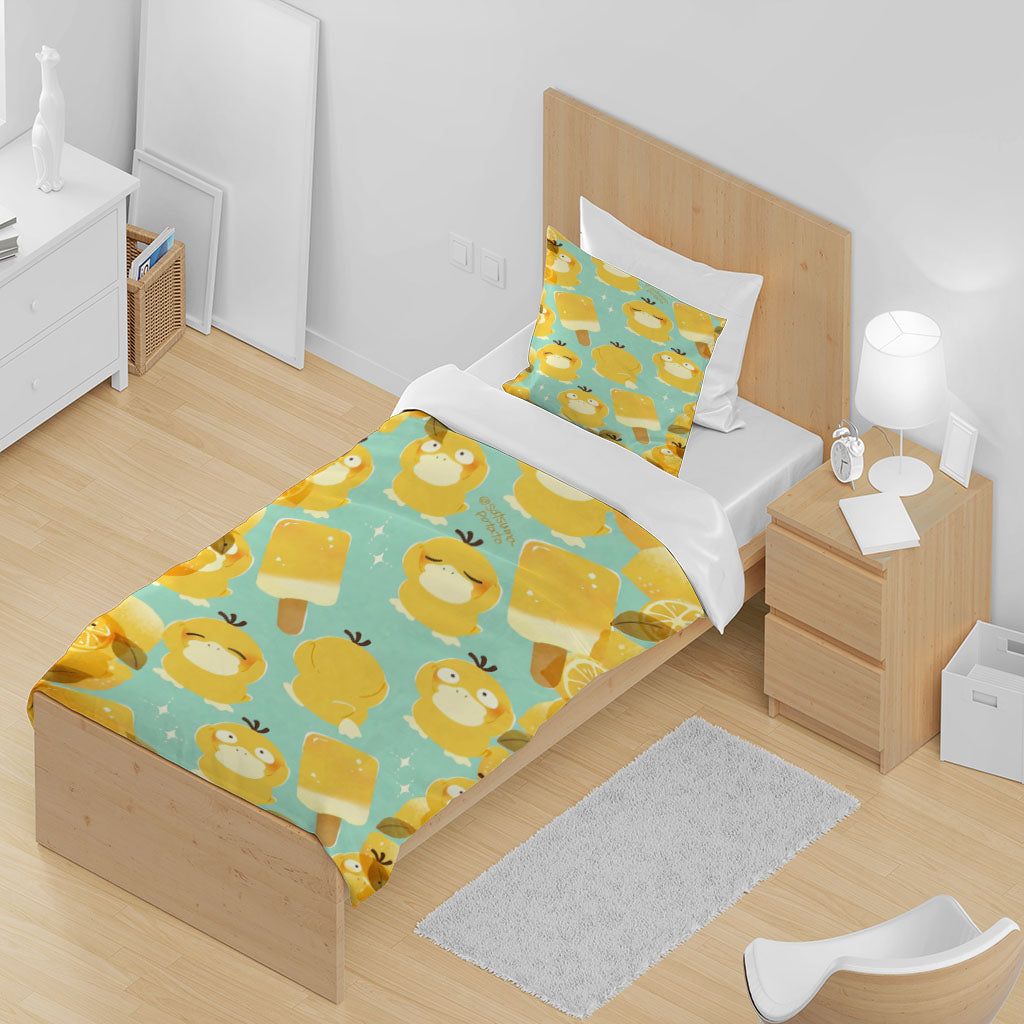 3D Bird Leaf Ice Cream Yellow Quilt Cover Set Bedding Set Duvet Cover Pillowcase 1429