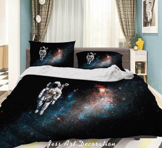 3D Abstract Space Astronaut Quilt Cover Set Bedding Set Duvet Cover Pillowcases 74