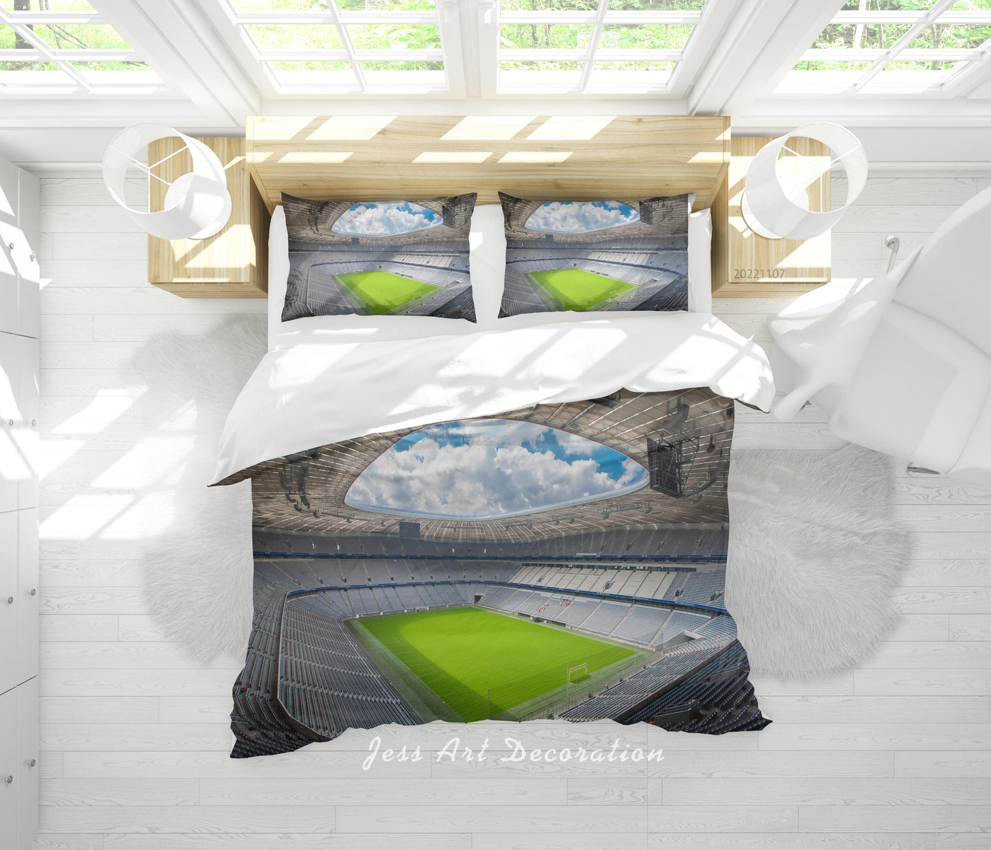 3D Bayern Munich Football Cloud Sky Quilt Cover Set Bedding Set Duvet Cover Pillowcase 721