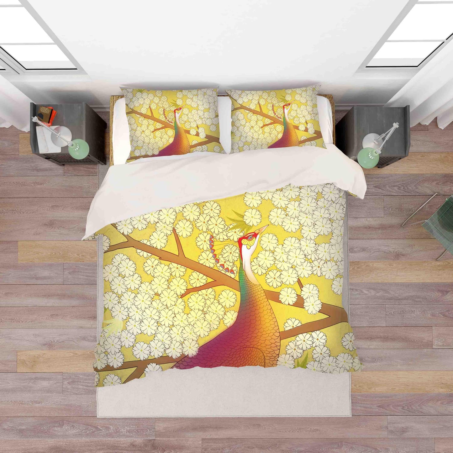 3D Abstract Birds Floral Quilt Cover Set Bedding Set Pillowcases 72