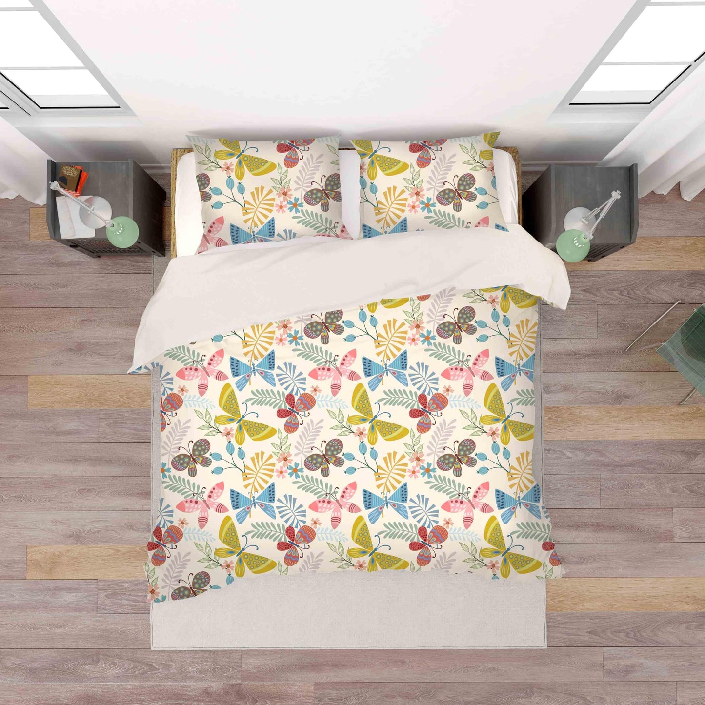 3D Butterfly Pattern Quilt Cover Set Bedding Set Pillowcases 165