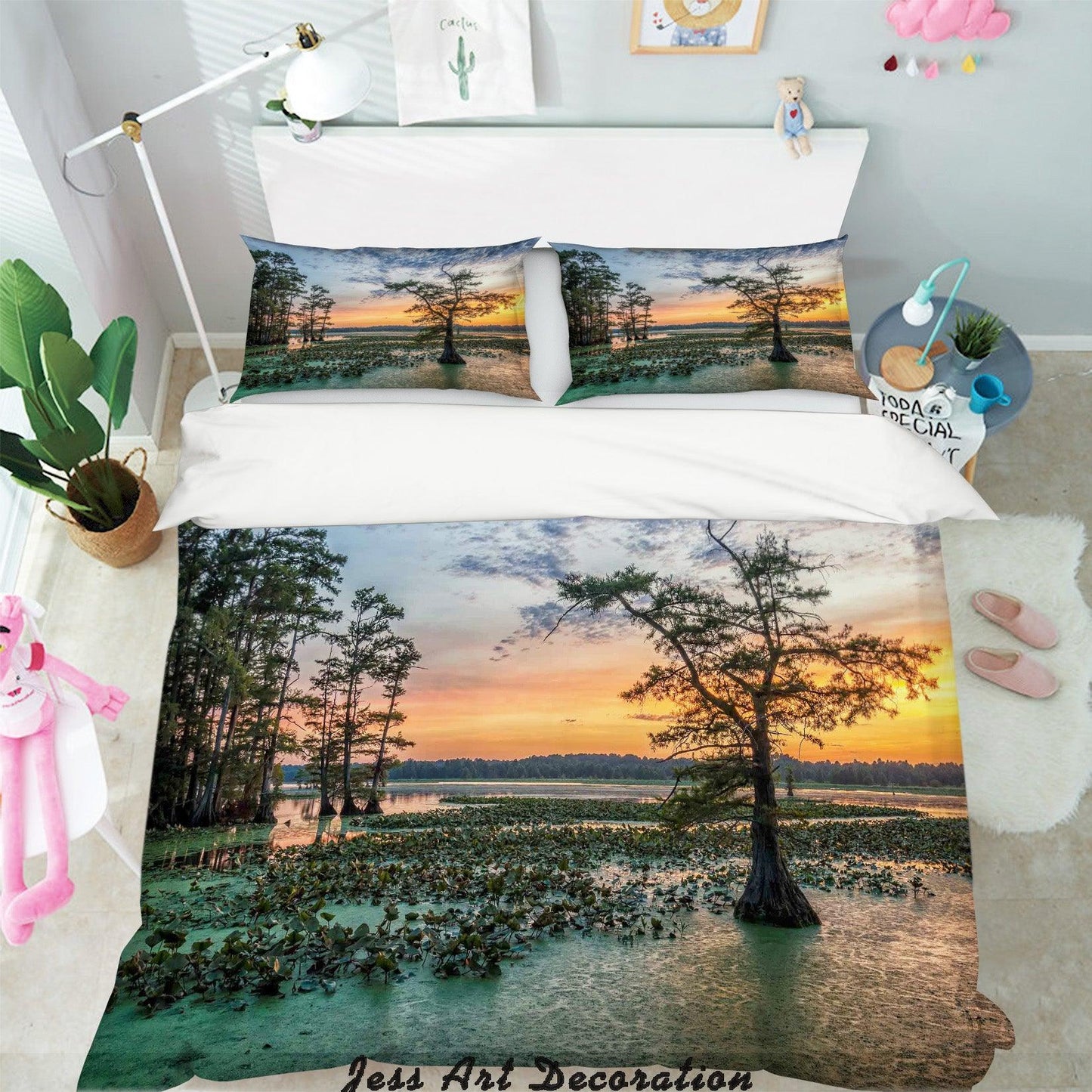 3D  Seaside Sunset Scenery Quilt Cover Set Bedding Set Pillowcases  35